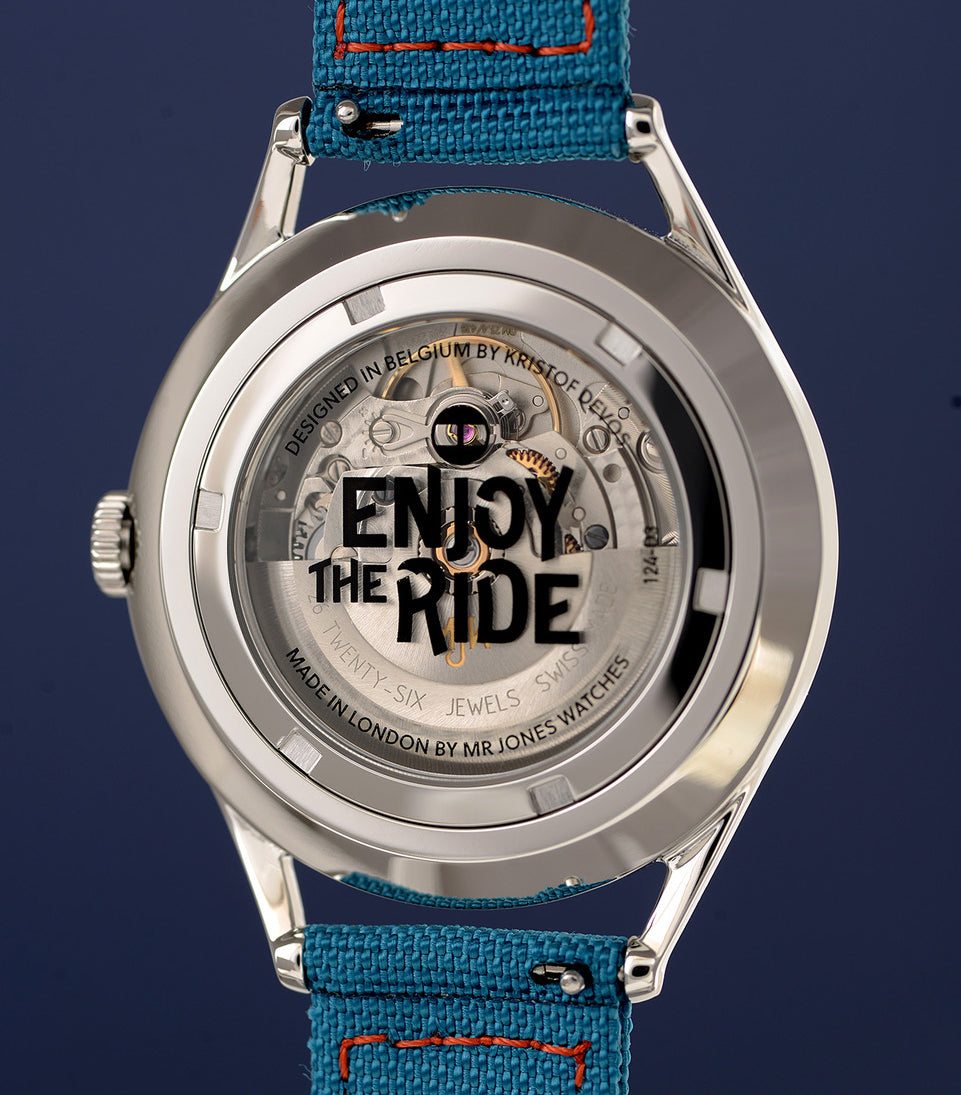 Enjoy the ride watch case back