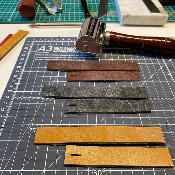 Handmade leather watch band: London Tan