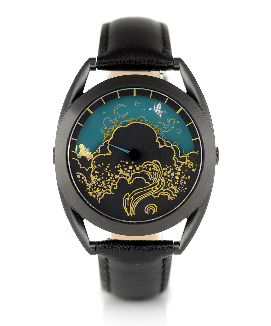 Paper Crane watch front view (night)
