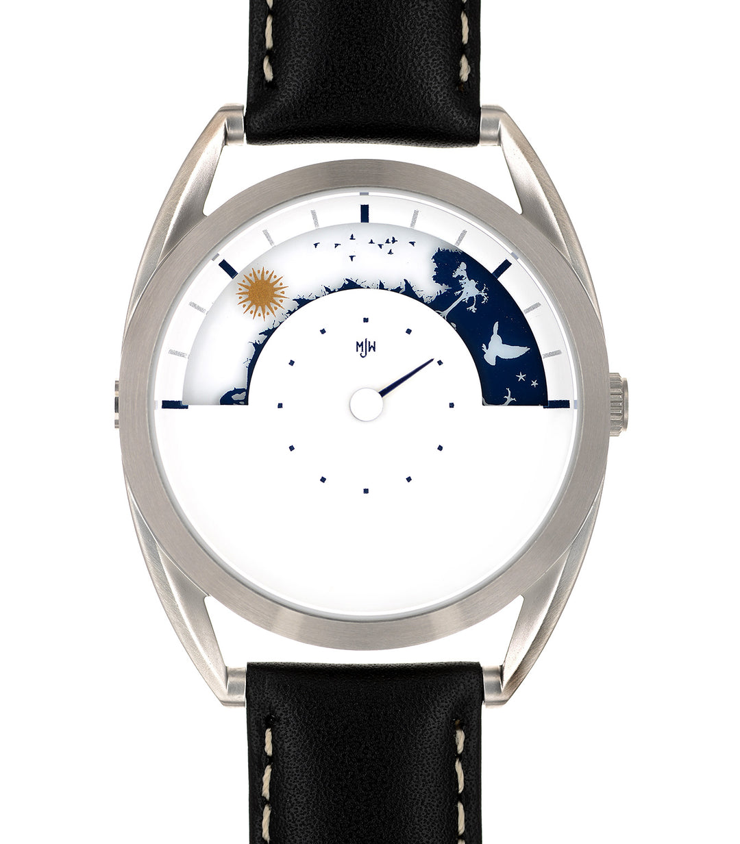 Sun and moon watch flat view