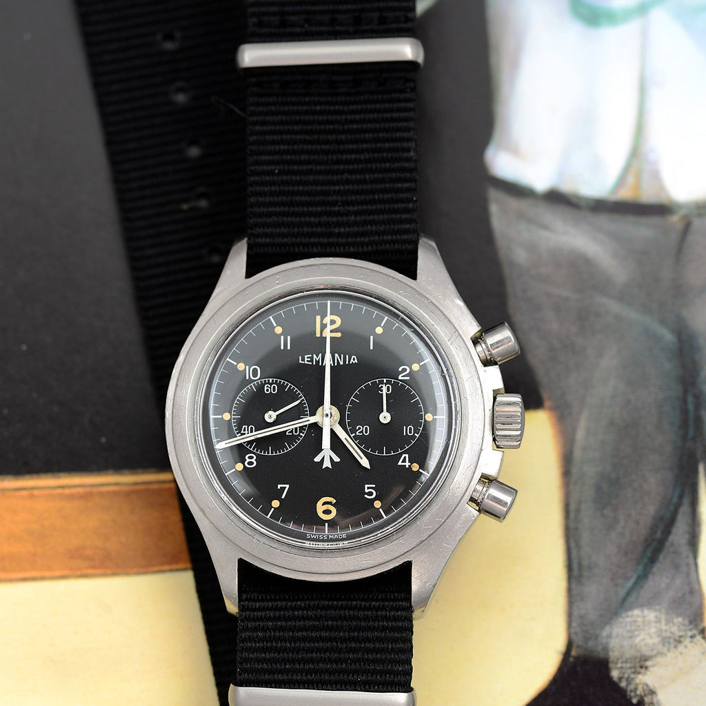 Lemania two-button military chronograph (1975) – Mr Jones Watches