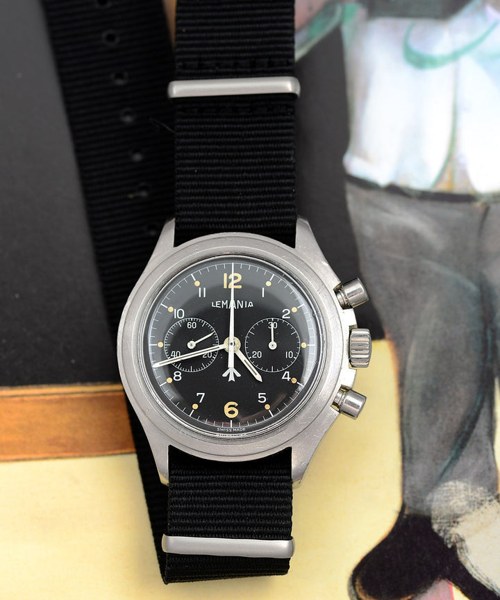 Lemania two-button military chronograph (1975)