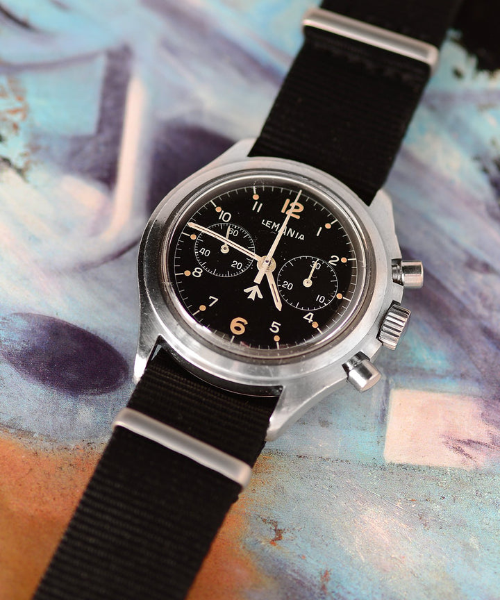 Lemania two-button military chronograph (1975)